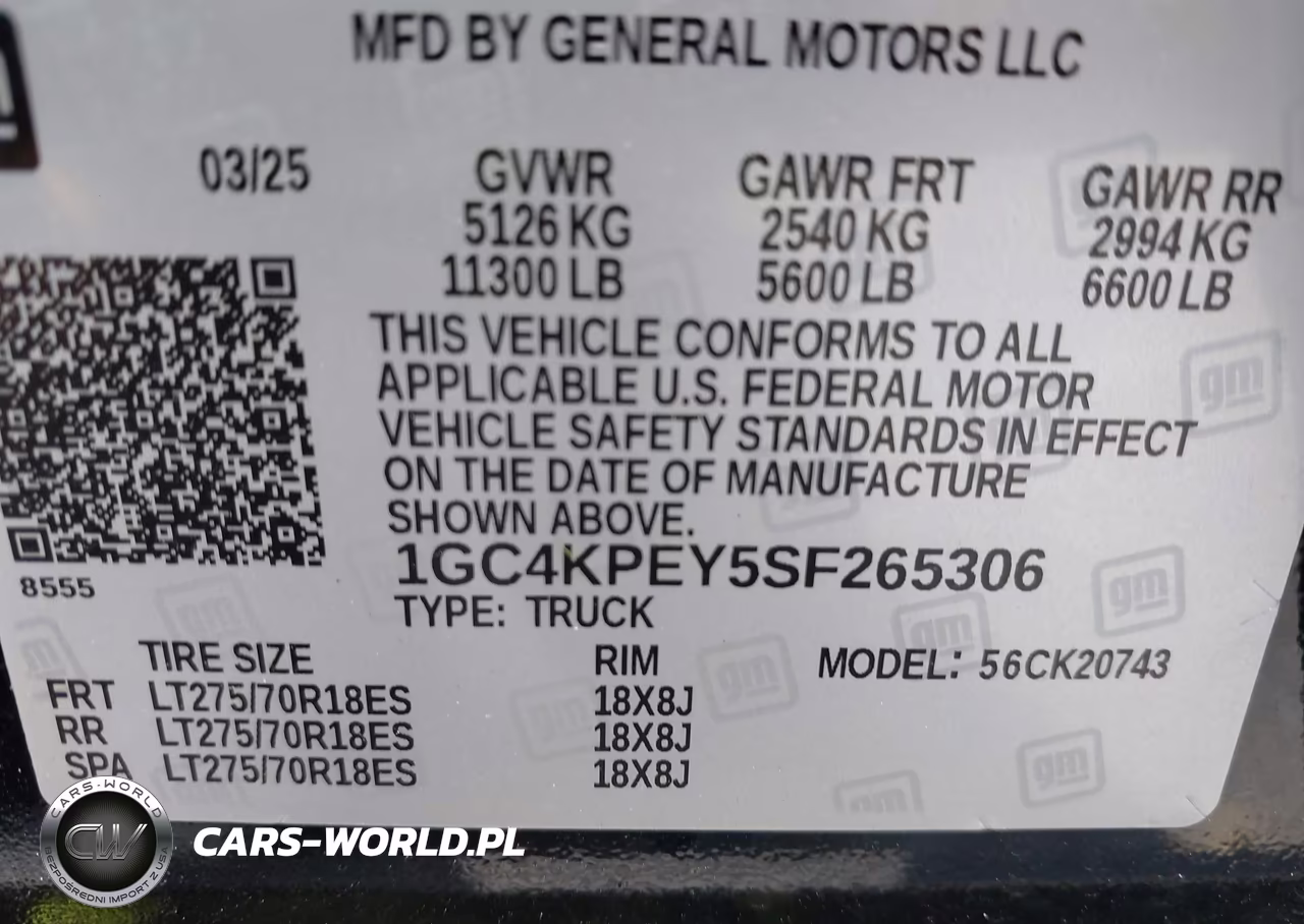 2025 Chevrolet Silverado 2500Hd 4Wd Standard Bed Ltz VIN:1GC4KPEY5SF265306 - 8