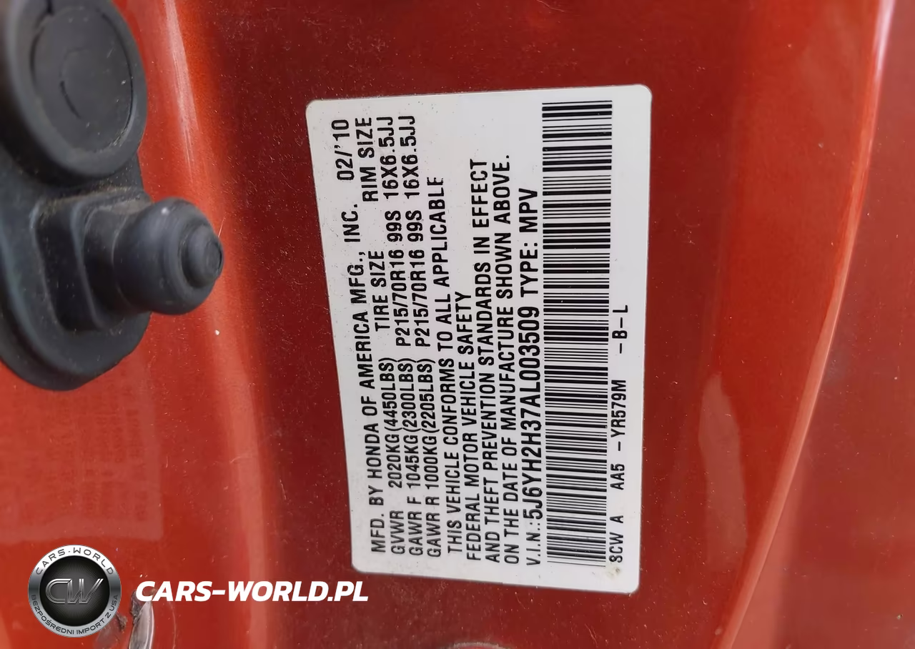 2010 Honda Element Lx VIN:5J6YH2H37AL003509 - 9