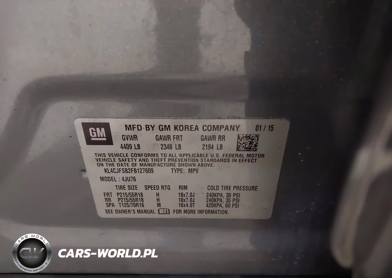 2015 Buick Encore Convenience VIN:KL4CJFSB2FB127609 - 9