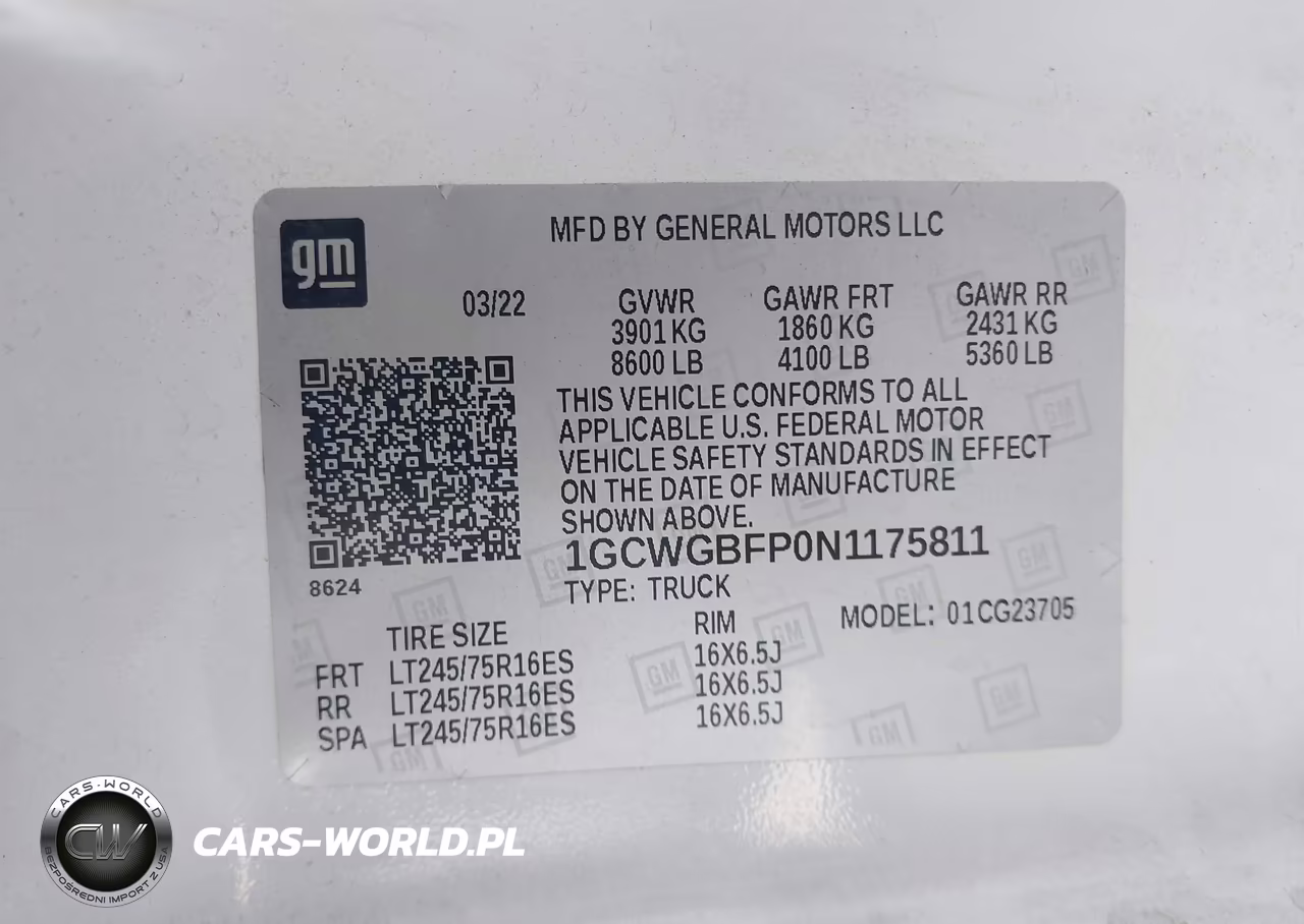 2022 Chevrolet Express Cargo Rwd 2500 Extended Wheelbase Wt VIN:1GCWGBFP0N1175811 - 9