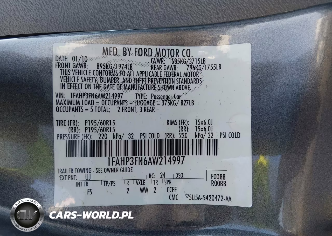 2010 Ford Focus Se VIN:1FAHP3FN6AW214997 - 9