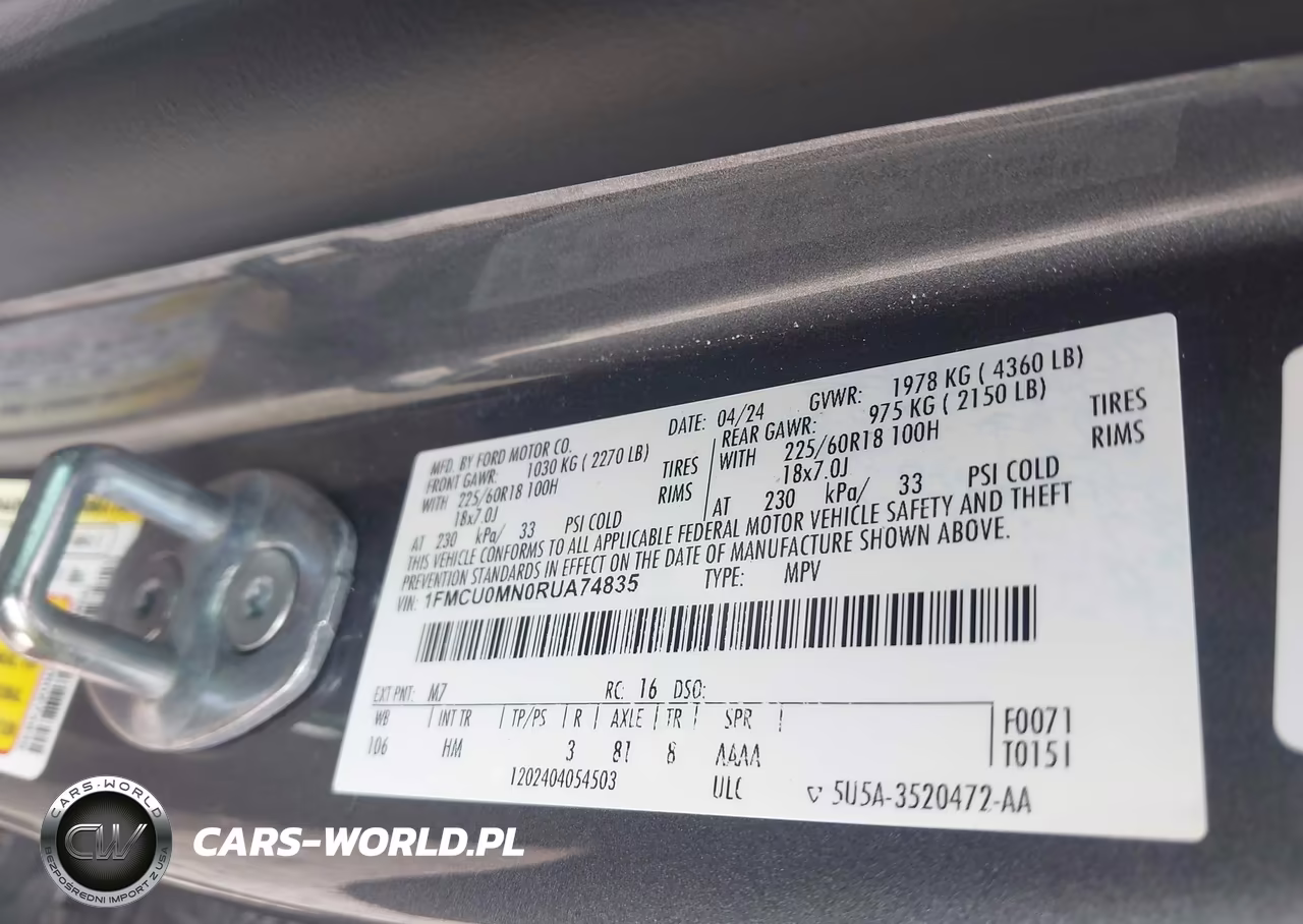 2024 Ford Escape St-Line VIN:1FMCU0MN0RUA74835 - 9