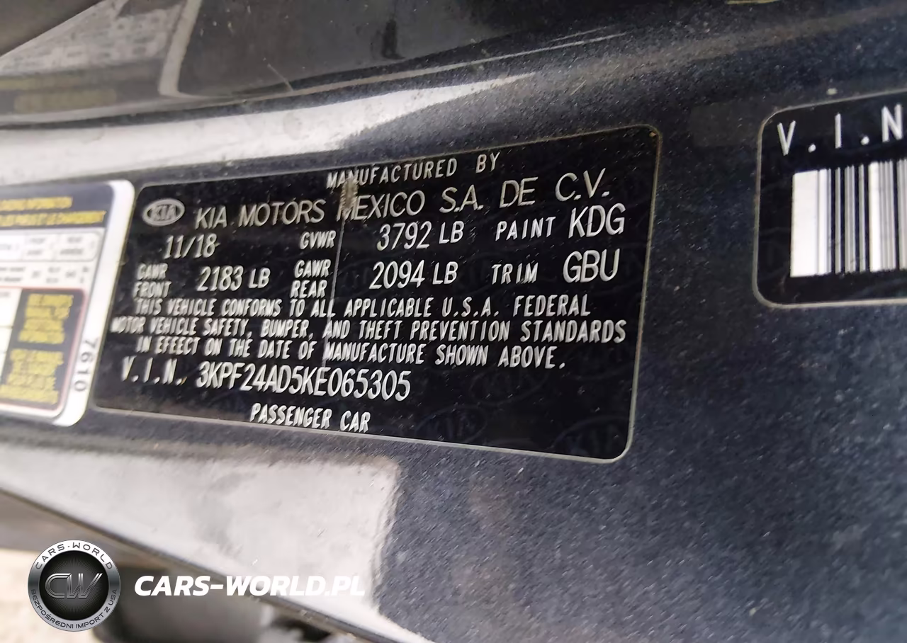 2019 Kia Forte Lxs VIN:3KPF24AD5KE065305 - 9