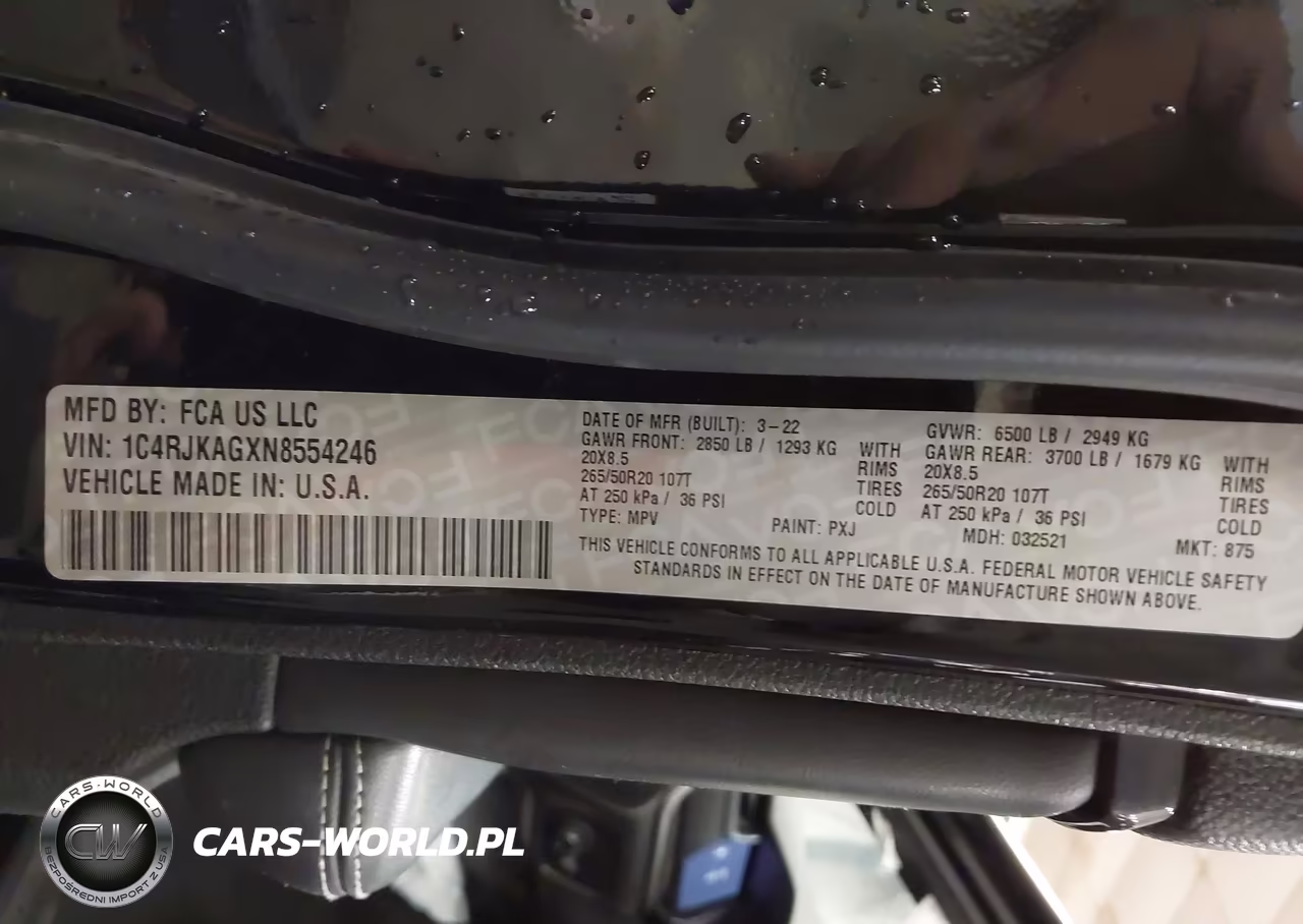 2022 Jeep Grand Cherokee L Altitude 4X4 VIN:1C4RJKAGXN8554246 - 9