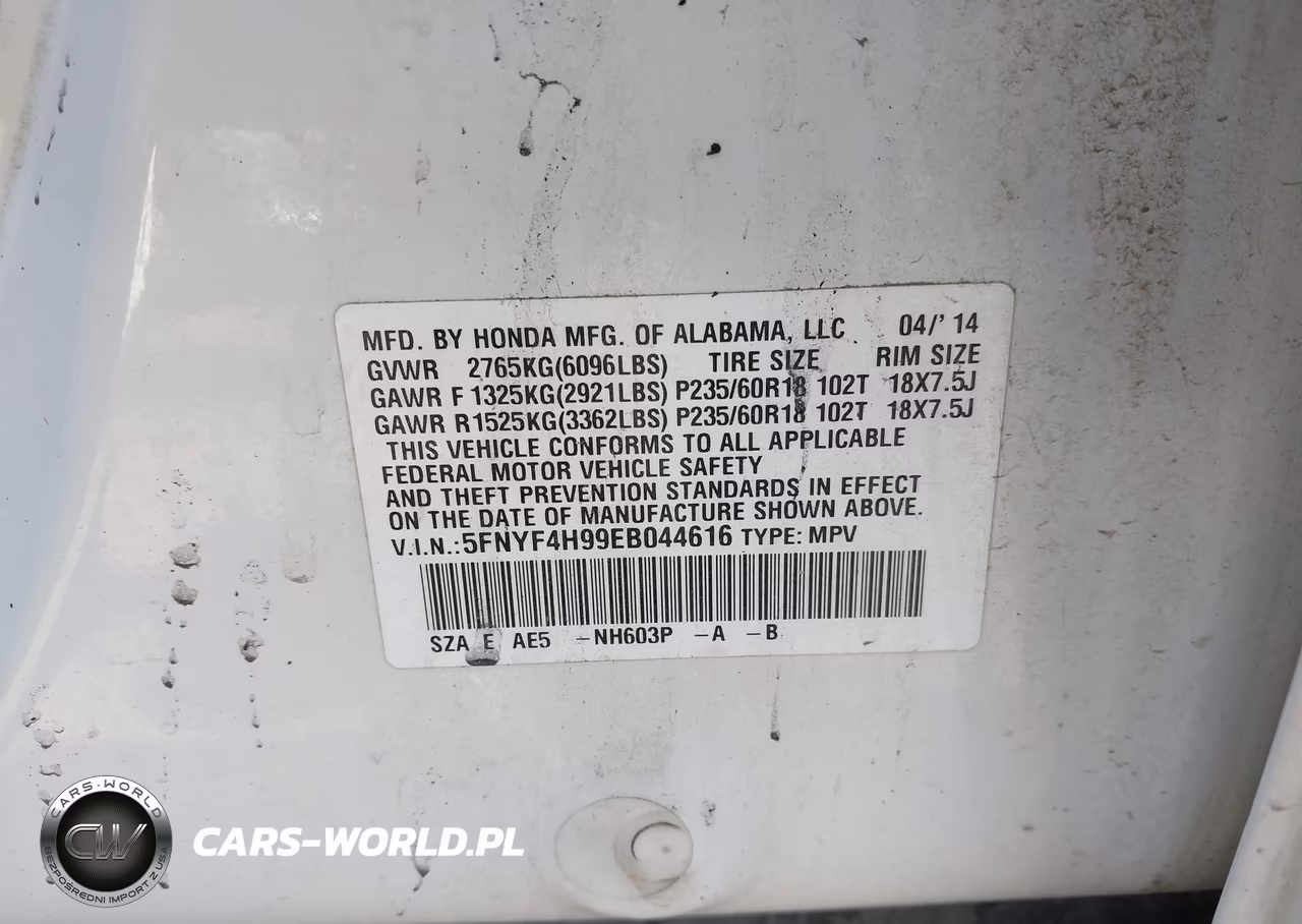 2014 Honda Pilot Touring VIN:5FNYF4H99EB044616 - 9
