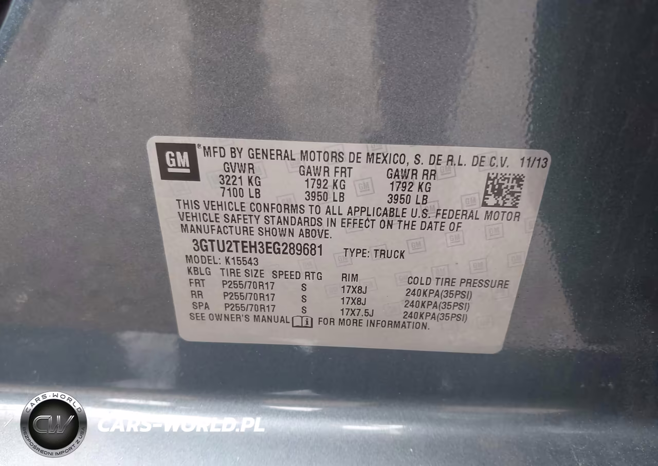 2014 GMC Sierra 1500 VIN:3GTU2TEH3EG289681 - 9