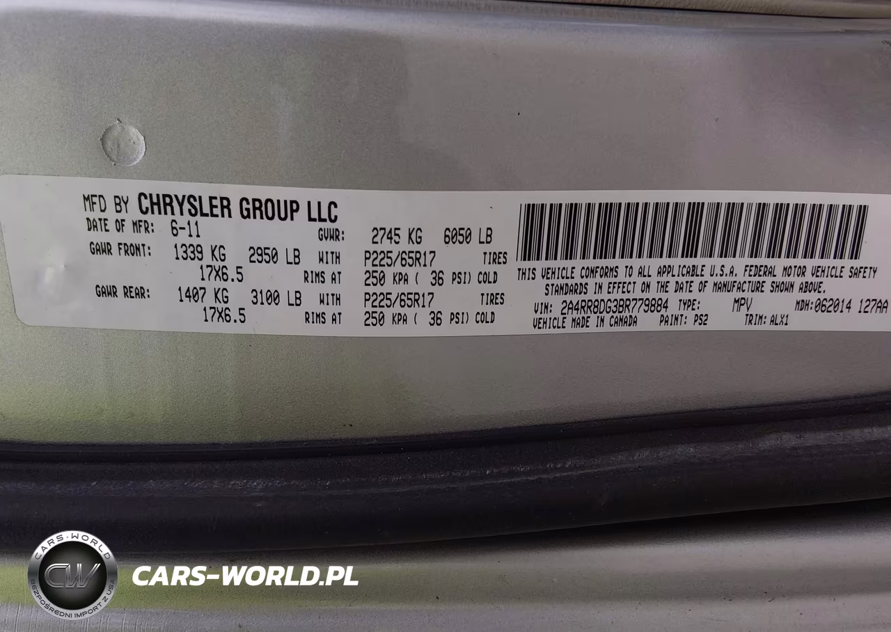 2011 Chrysler Town & Country Touring-L VIN:2A4RR8DG3BR779884 - 9
