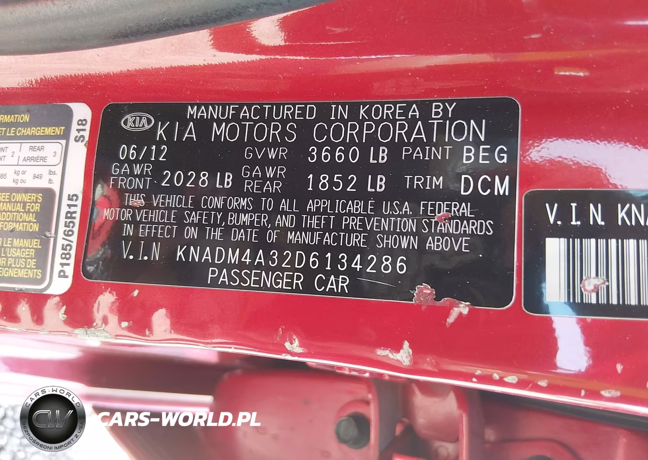 2013 Kia Rio Lx VIN:KNADM4A32D6134286 - 9