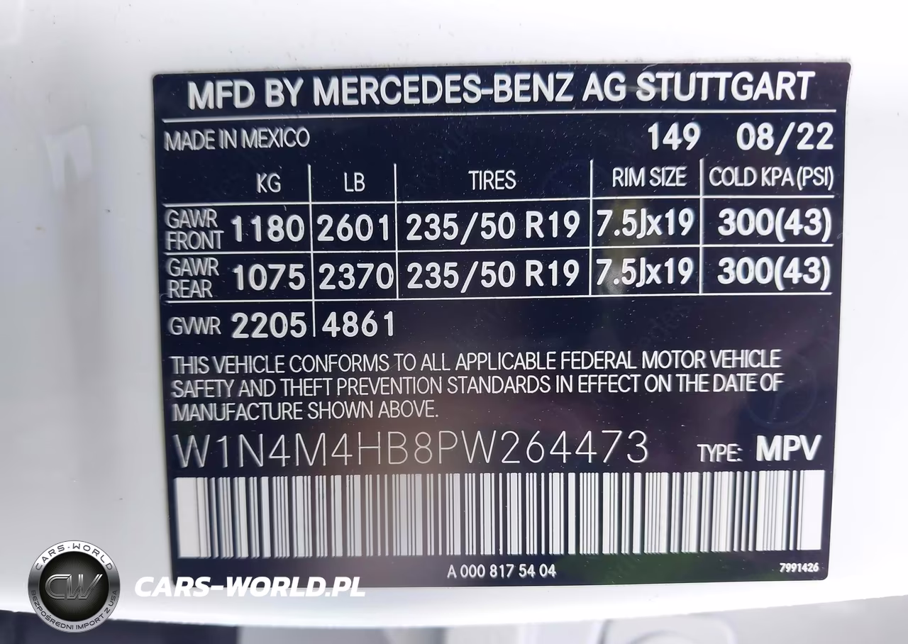 2023 Mercedes-Benz Glb 250 4Matic VIN:W1N4M4HB8PW264473 - 9
