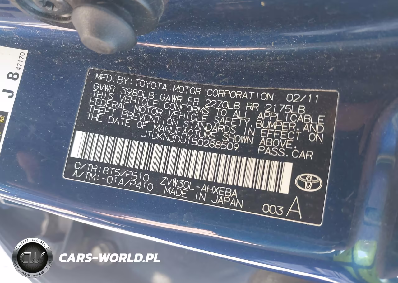 2011 Toyota Prius Three VIN:JTDKN3DU1B0288509 - 9
