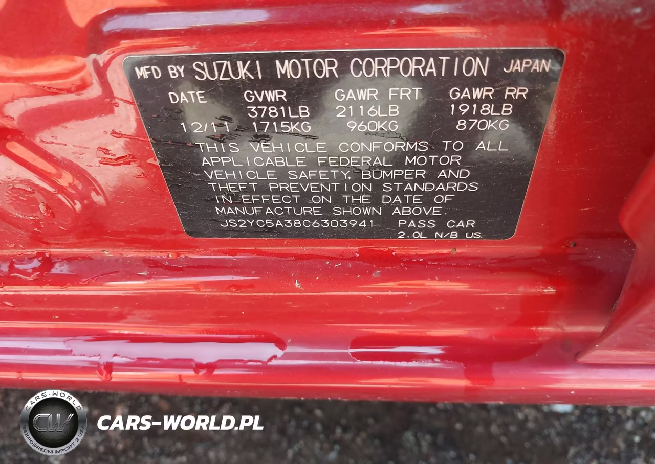 2012 Suzuki Sx4 Le-Le Popular VIN:JS2YC5A38C6303941 - 9