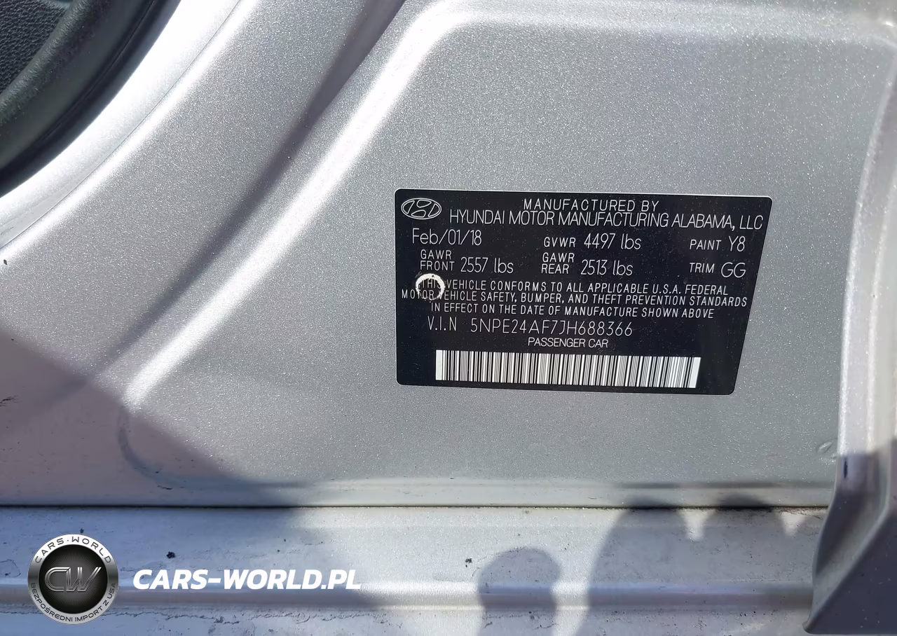 2018 Hyundai Sonata Se VIN:5NPE24AF7JH688366 - 9