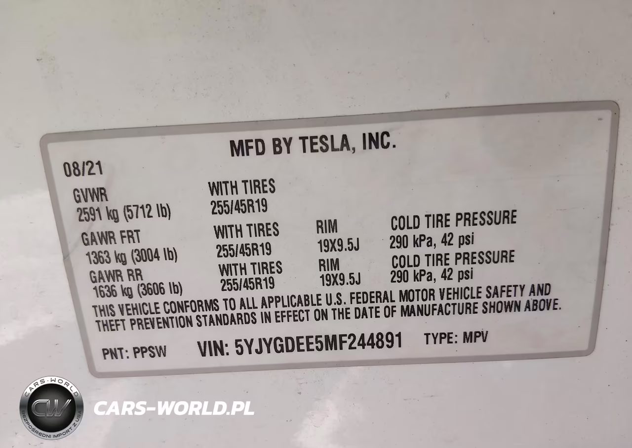 2021 Tesla Model Y Long Range Dual Motor All-Wheel Drive VIN:5YJYGDEE5MF244891 - 9