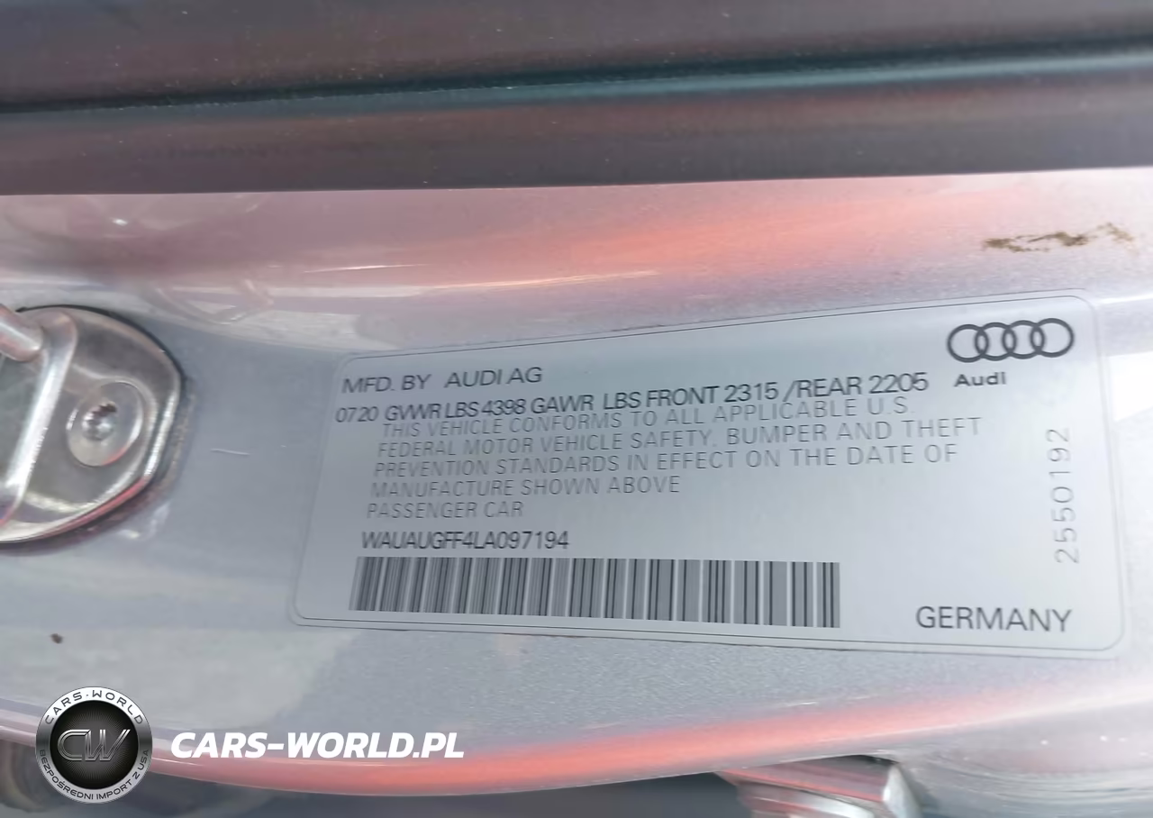 2020 Audi A3 Premium 40 Tfsi Front-Wheel Drive S Tronic VIN:WAUAUGFF4LA097194 - 9