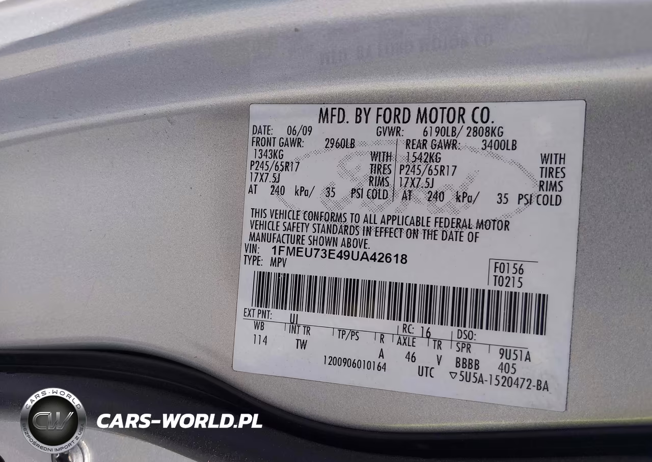 2009 Ford Explorer Xlt VIN:1FMEU73E49UA42618 - 9