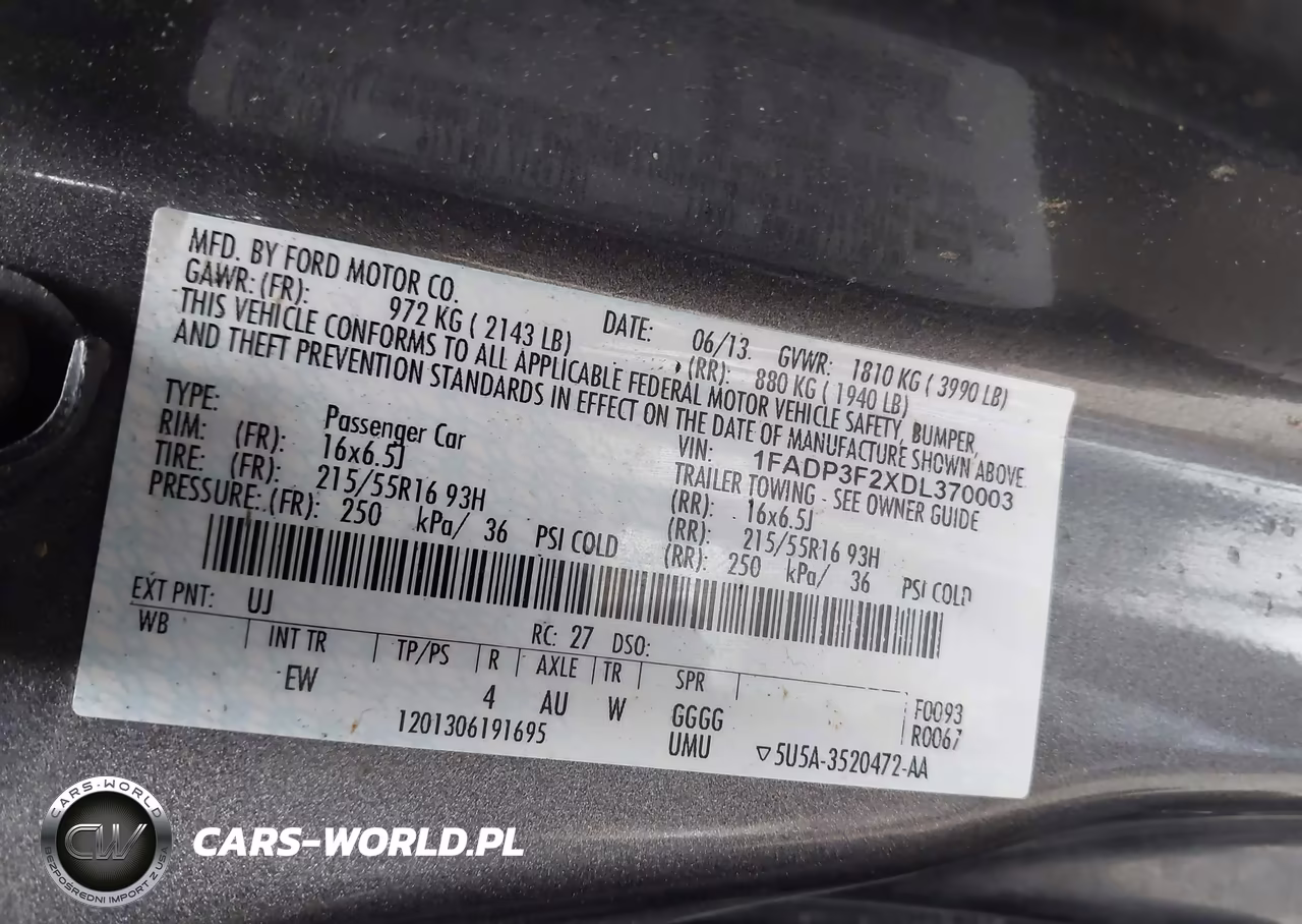 2013 Ford Focus Se VIN:1FADP3F2XDL370003 - 9