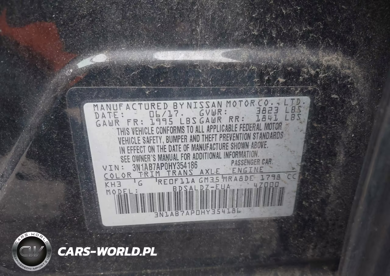 2017 Nissan Sentra Sv VIN:3N1AB7AP0HY354186 - 9