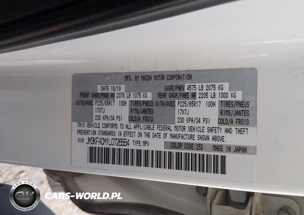2020 Mazda Cx-5 Touring VIN:JM3KFACM1L0726554 - 9