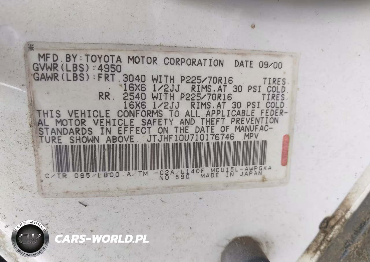 2001 Lexus Rx 300 VIN:JTJHF10U710176746 - 9