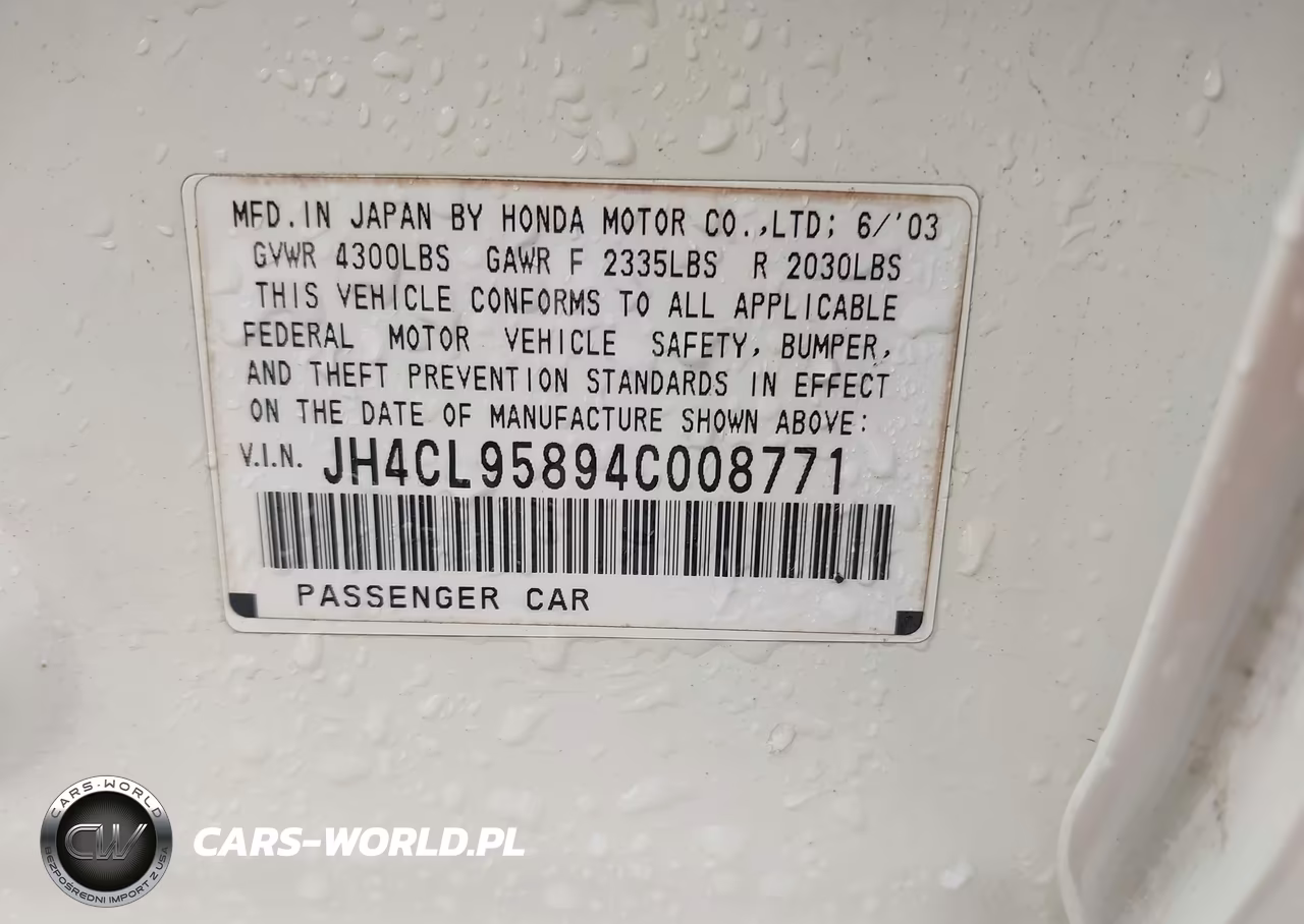 2004 Acura Tsx VIN:JH4CL95894C008771 - 9