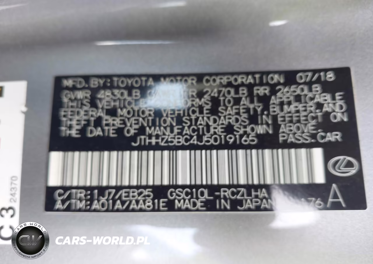 2018 Lexus Rc 350 VIN:JTHHZ5BC4J5019165 - 9