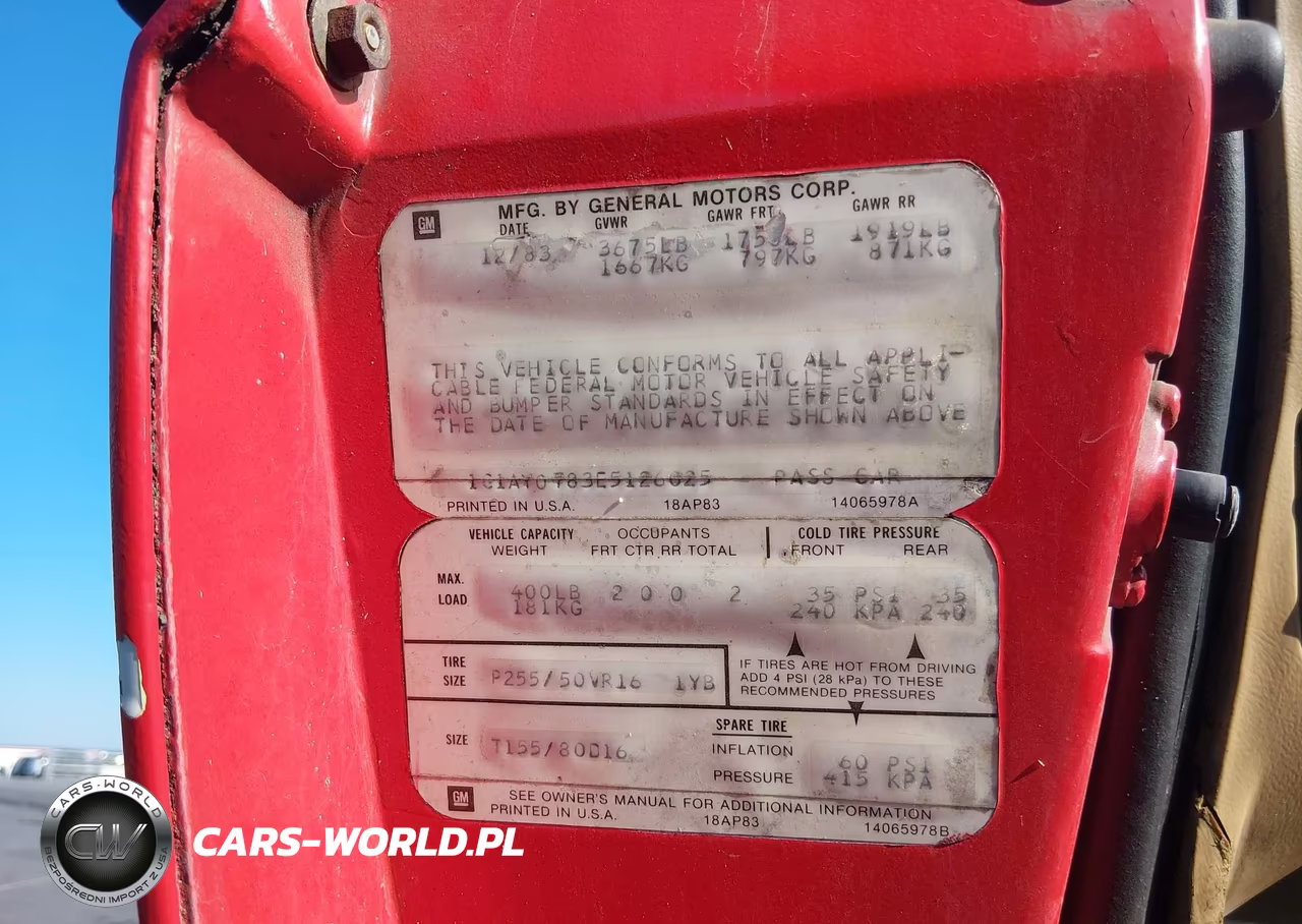 1984 Chevrolet Corvette VIN:1G1AY0783E5126025 - 9