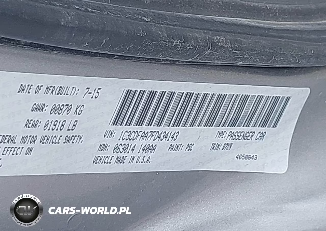 2015 Dodge Dart Se VIN:1C3CDFAA7FD434143 - 9