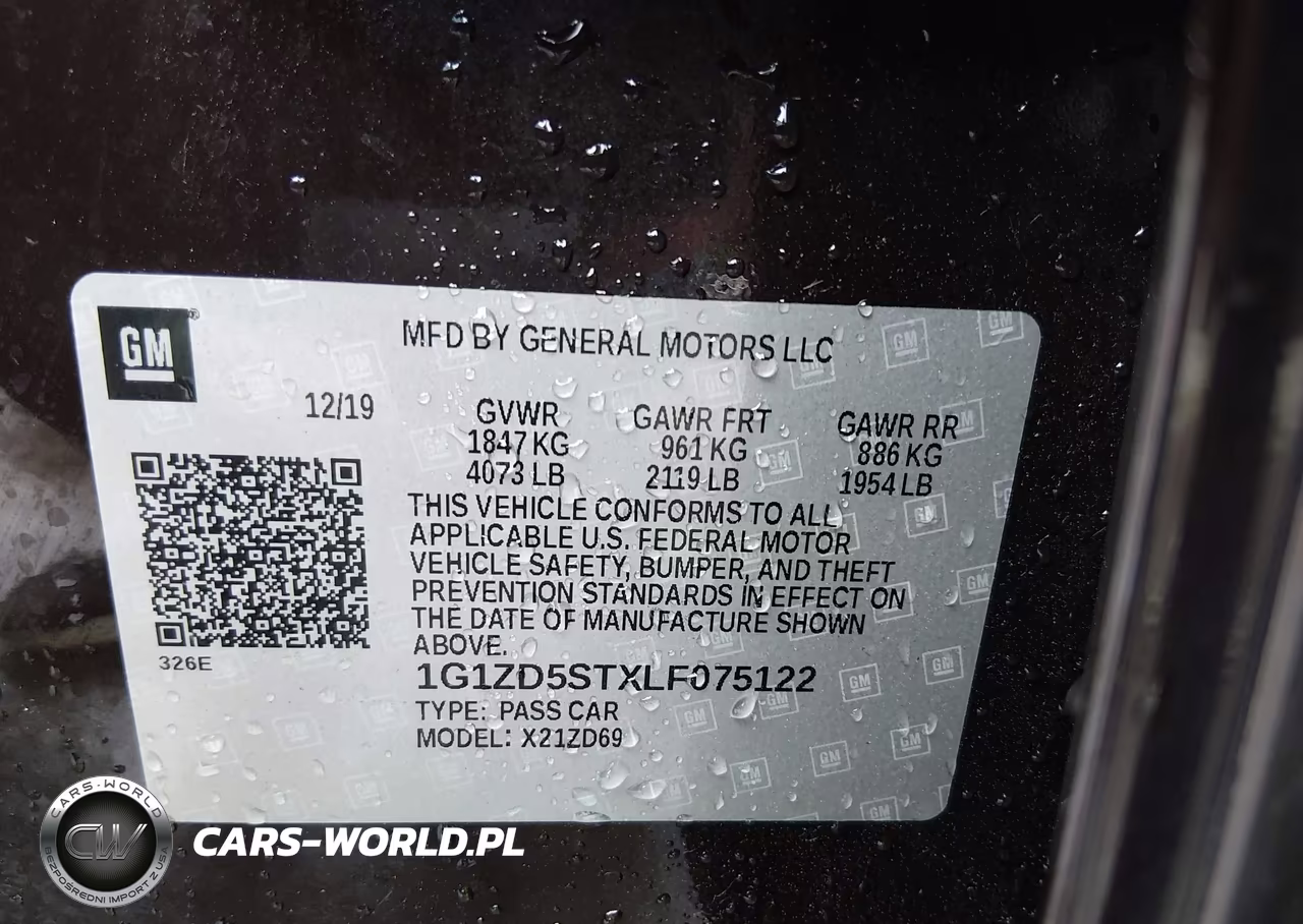 2020 Chevrolet Malibu Fwd Lt VIN:1G1ZD5STXLF075122 - 9