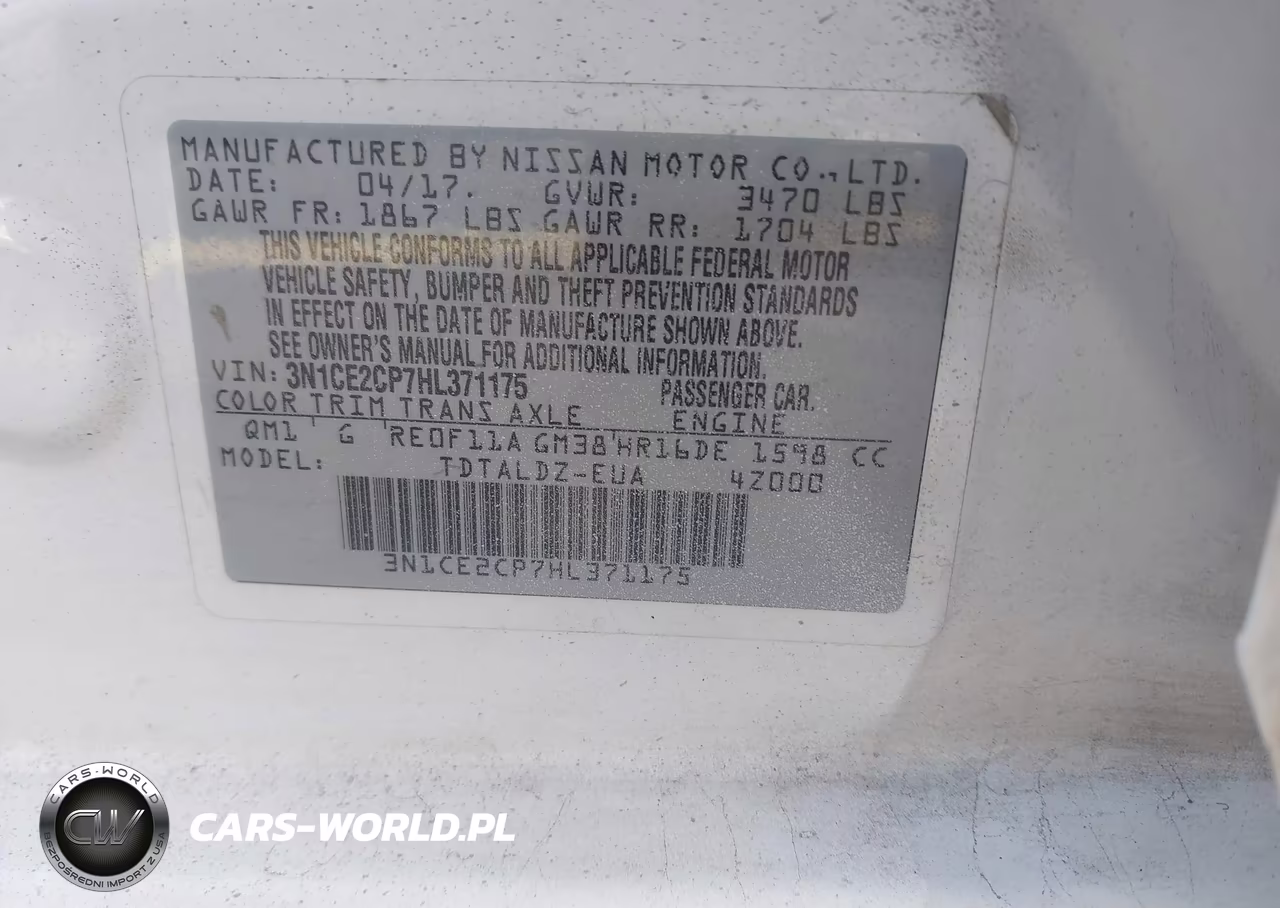 2017 Nissan Versa Note Sv VIN:3N1CE2CP7HL371175 - 9