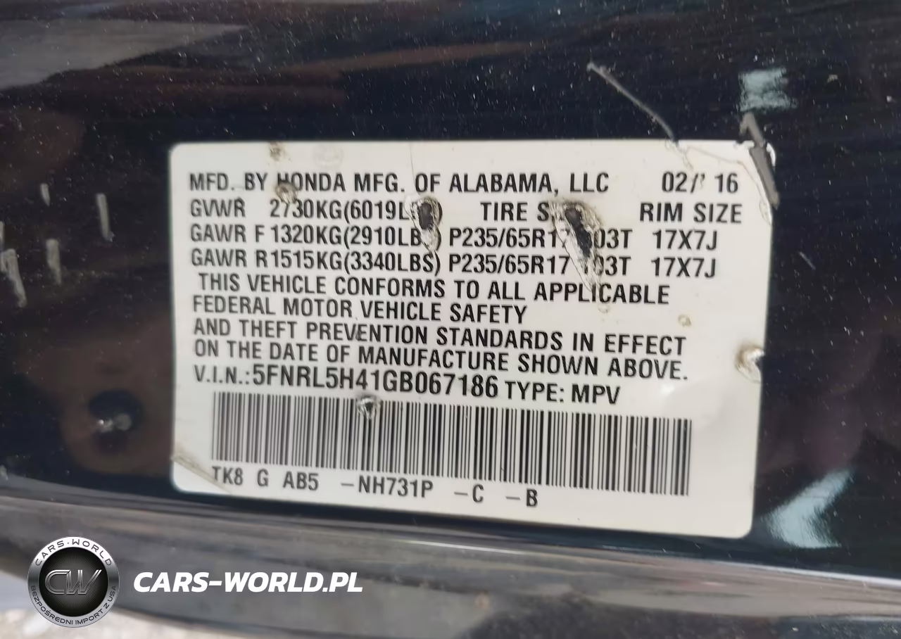 2016 Honda Odyssey Ex VIN:5FNRL5H41GB067186 - 9