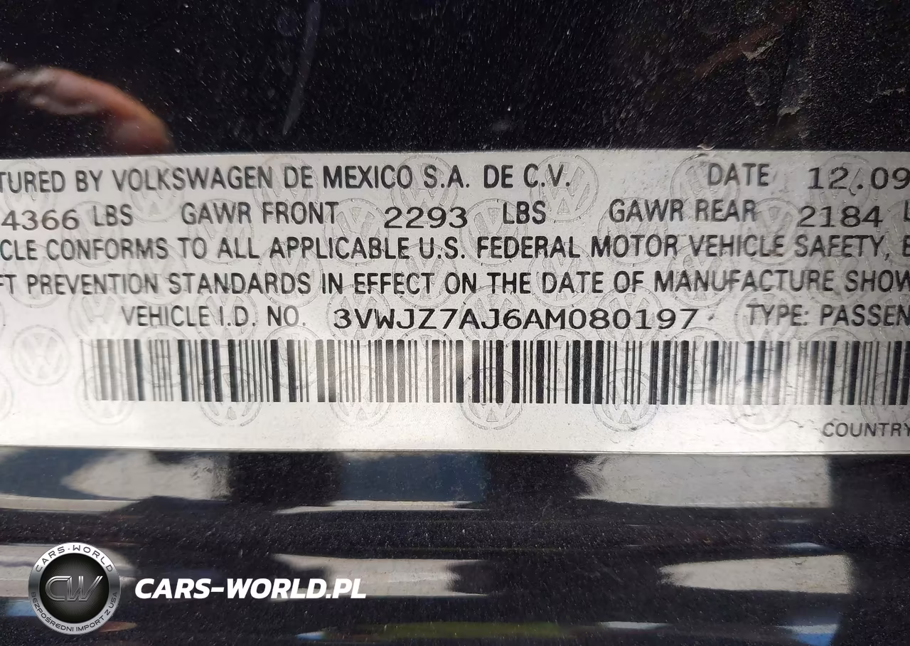2010 Volkswagen Jetta S VIN:3VWJZ7AJ6AM080197 - 9