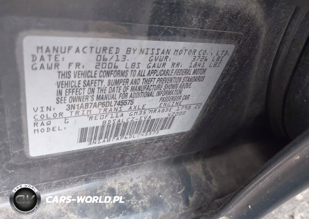 2013 Nissan Sentra S VIN:3N1AB7AP6DL745575 - 9