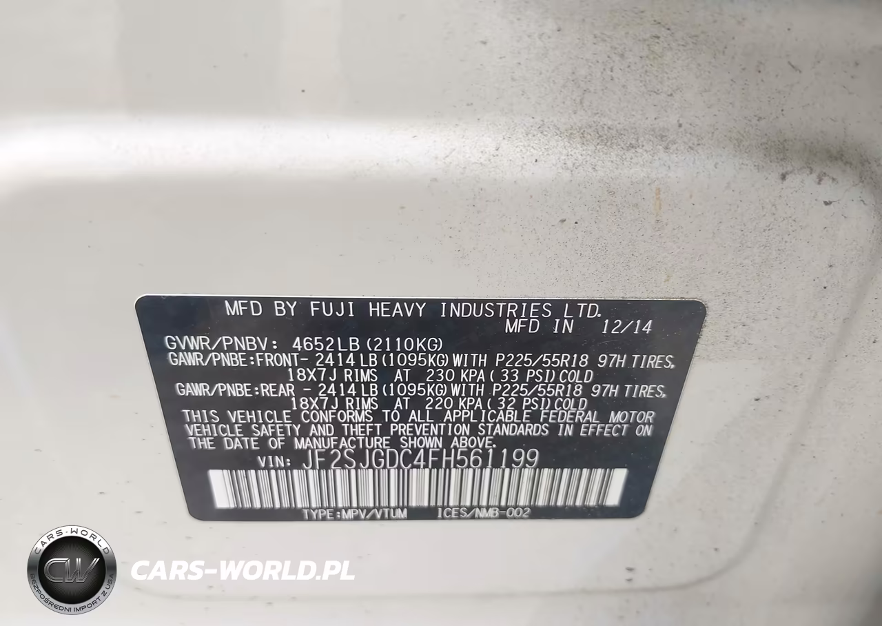 2015 Subaru Forester 2.0Xt Premium VIN:JF2SJGDC4FH561199 - 9