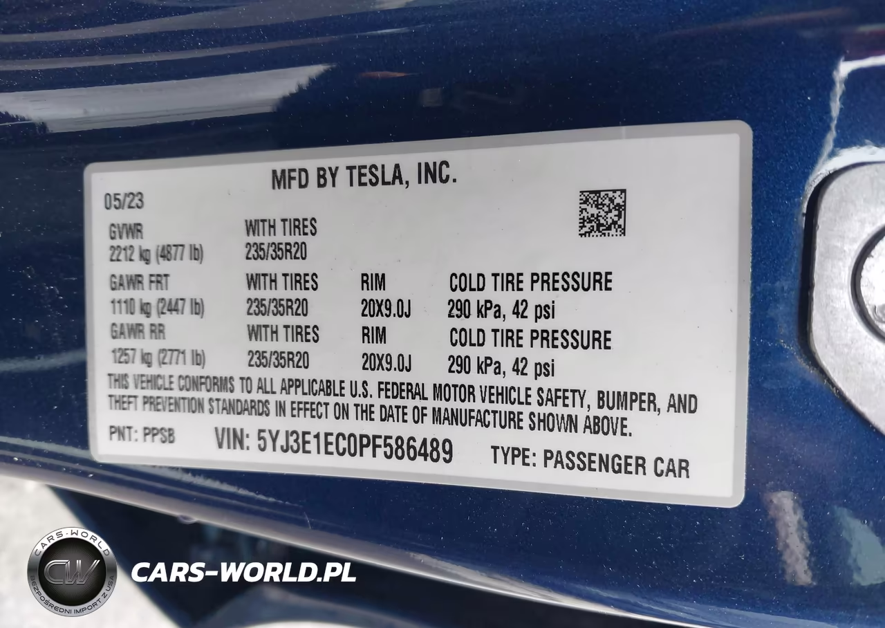 2023 Tesla Model 3 Performance Dual Motor All-Wheel Drive VIN:5YJ3E1EC0PF586489 - 9