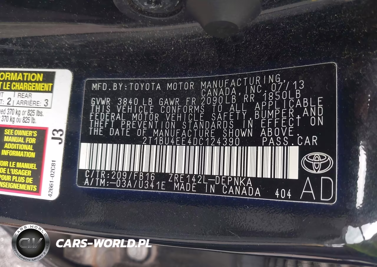 2013 Toyota Corolla Le VIN:2T1BU4EE4DC124390 - 9
