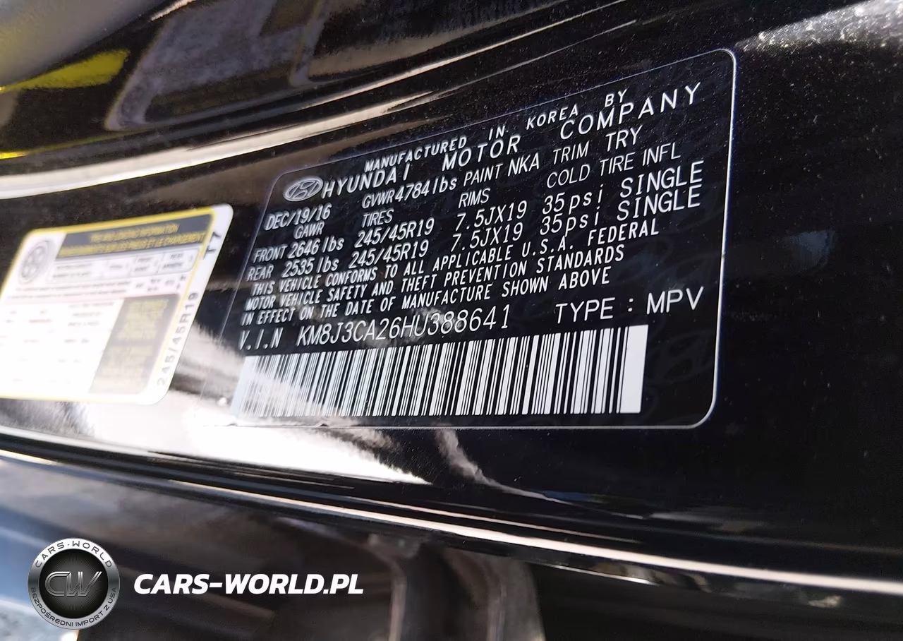 2017 Hyundai Tucson Limited VIN:KM8J3CA26HU388641 - 9