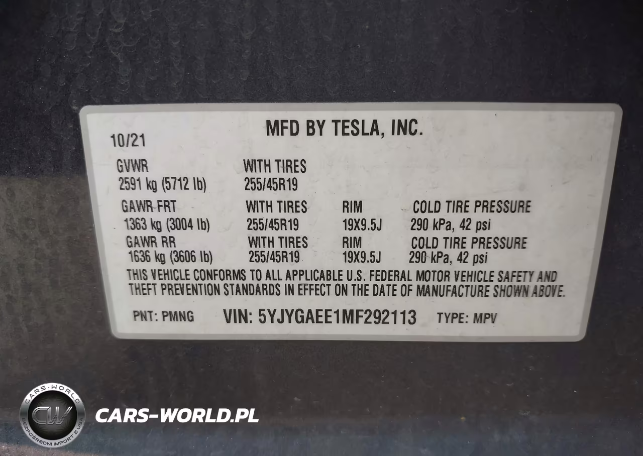 2021 Tesla Model Y Long Range Dual Motor All-Wheel Drive VIN:5YJYGAEE1MF292113 - 9