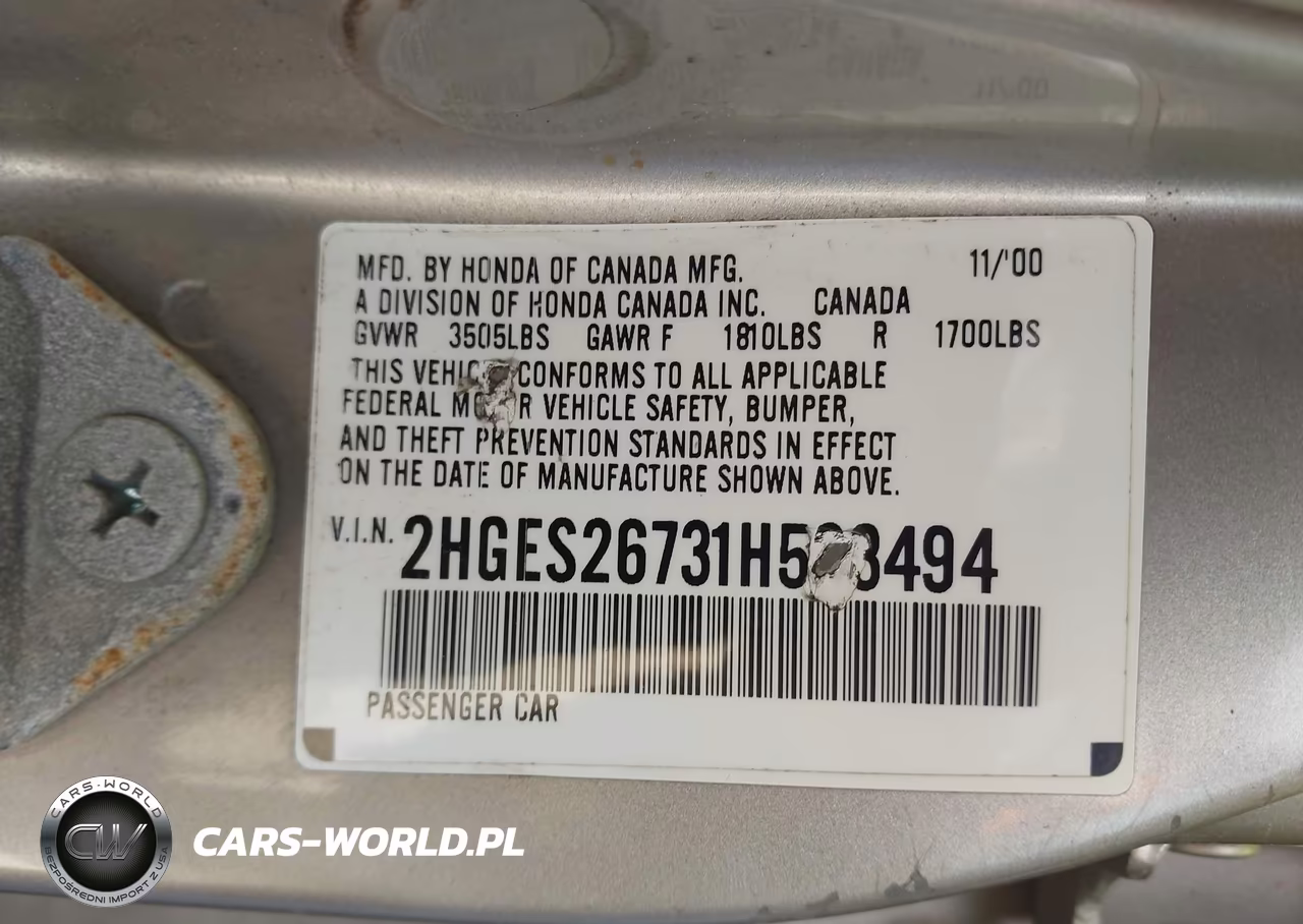 2001 Honda Civic Ex VIN:2HGES26731H523494 - 9
