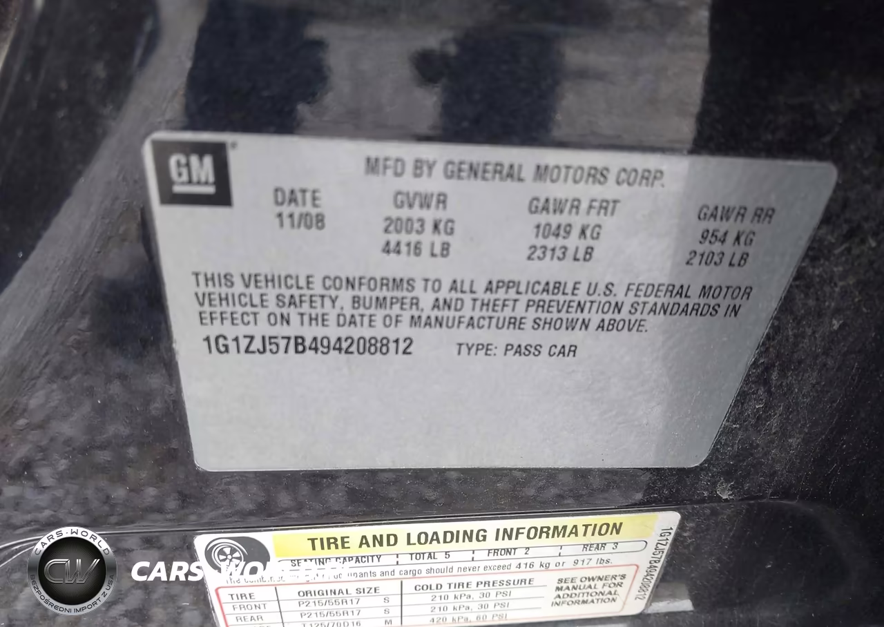 2009 Chevrolet Malibu Lt VIN:1G1ZJ57B494208812 - 9