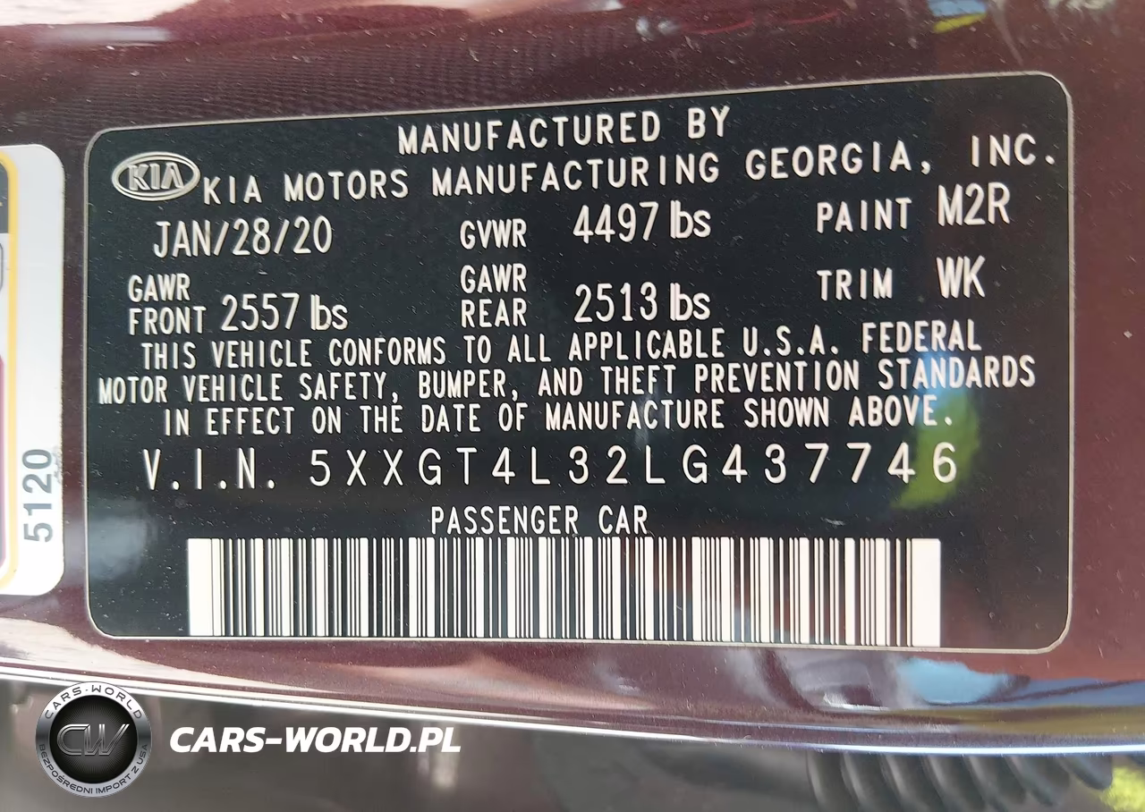 2020 Kia Optima Lx VIN:5XXGT4L32LG437746 - 9
