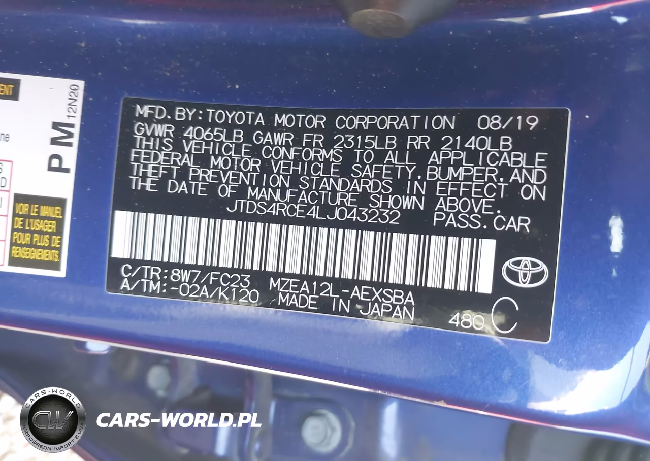2020 Toyota Corolla Se VIN:JTDS4RCE4LJ043232 - 9