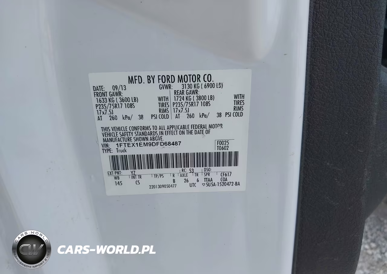 2013 Ford F-150 Xl VIN:1FTEX1EM9DFD68487 - 9