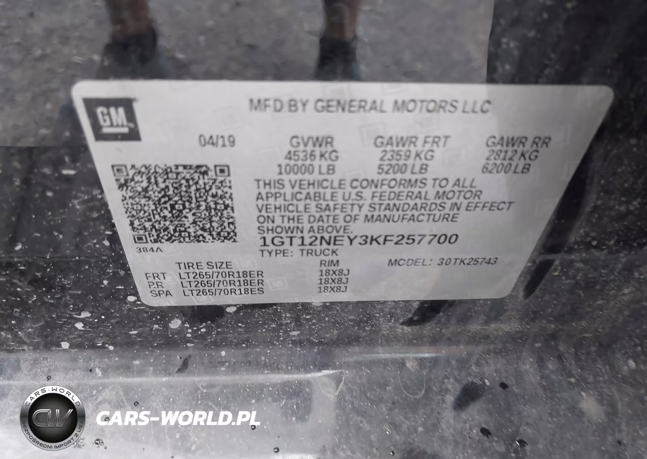 2019 GMC Sierra 2500Hd VIN:1GT12NEY3KF257700 - 9