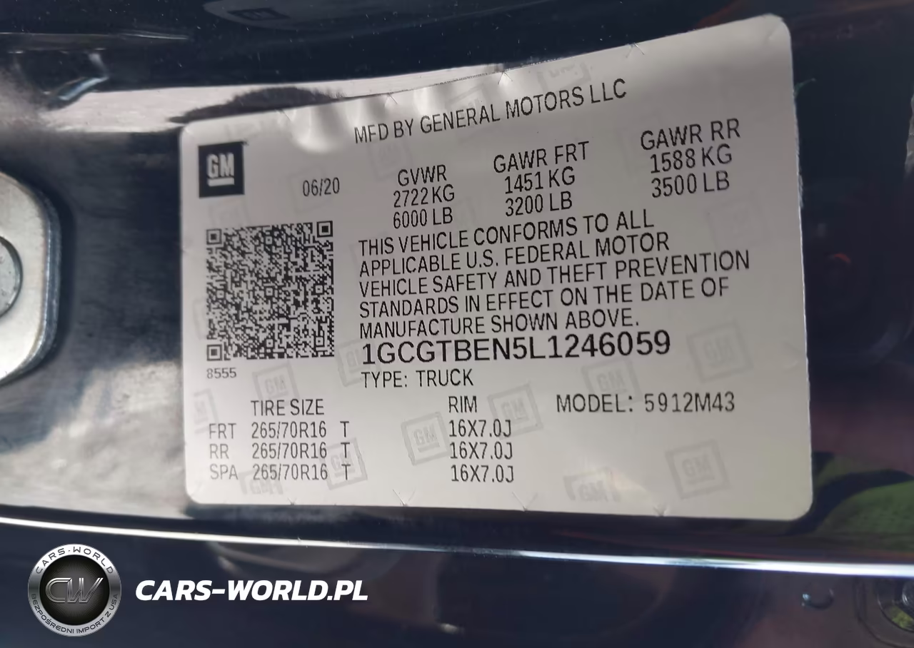 2020 Chevrolet Colorado 4Wd Short Box Wt VIN:1GCGTBEN5L1246059 - 9