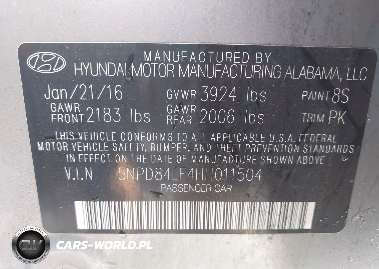 2017 Hyundai Elantra Se VIN:5NPD84LF4HH011504 - 9