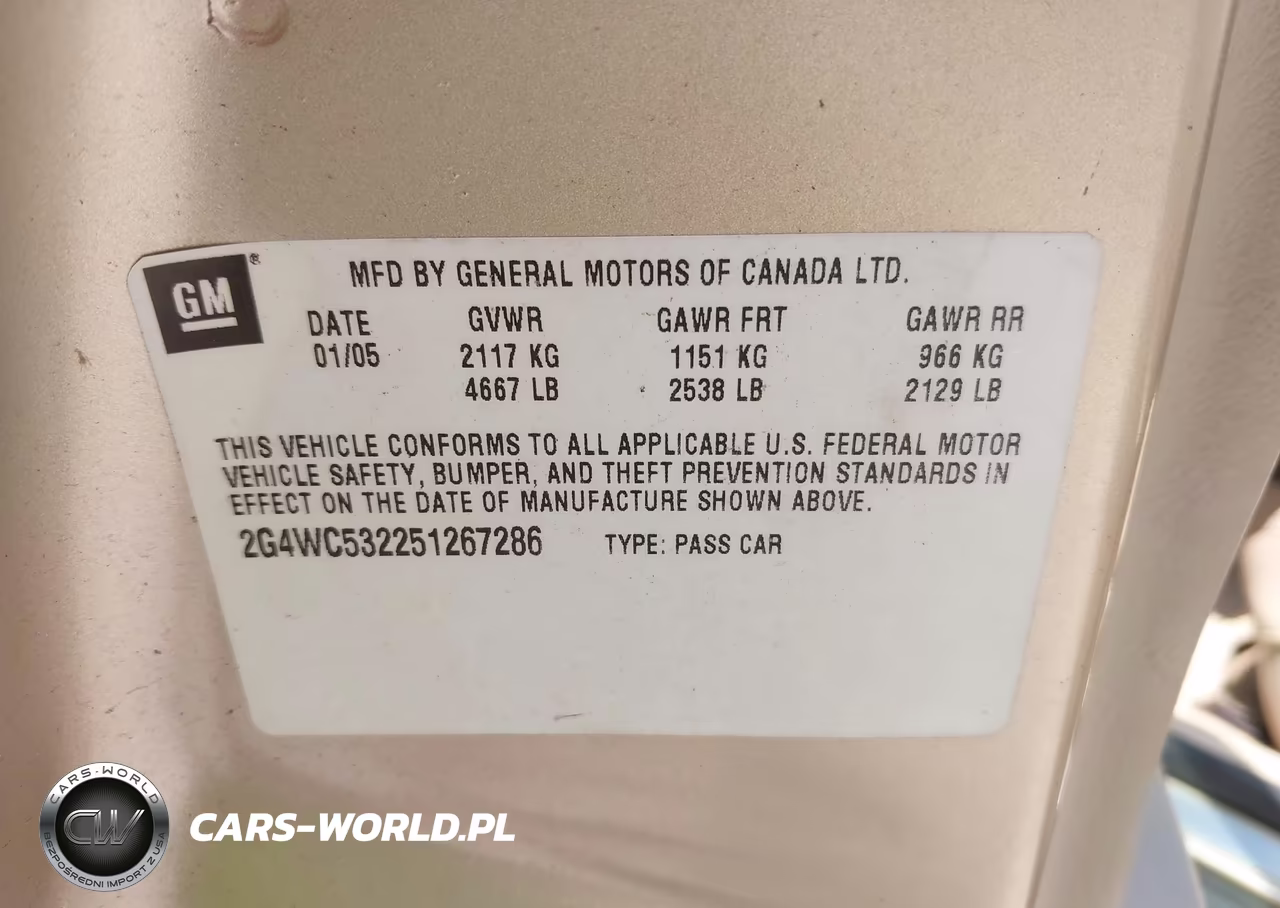 2005 Buick Lacrosse Cx VIN:2G4WC532251267286 - 9