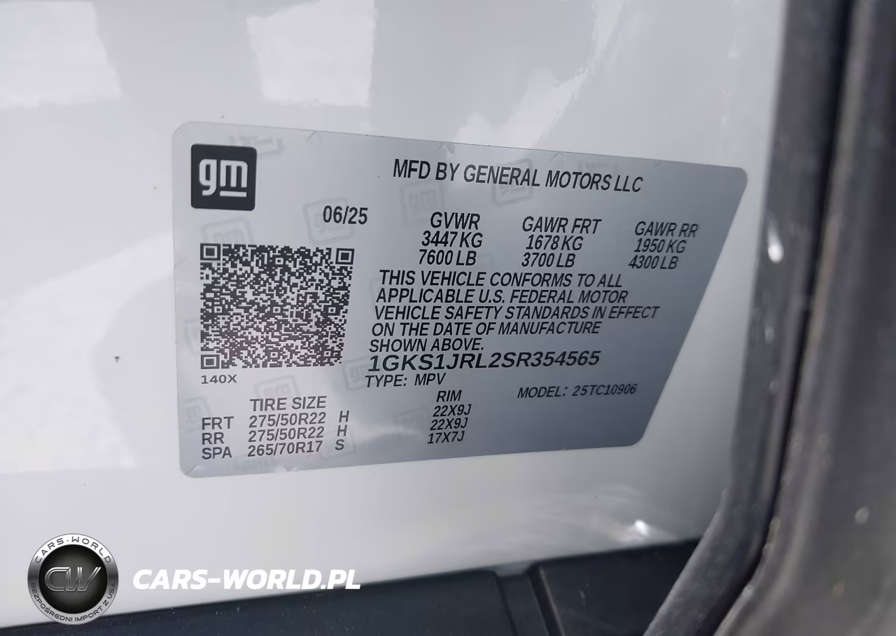 2025 GMC Yukon Xl 2Wd Denali VIN:1GKS1JRL2SR354565 - 9