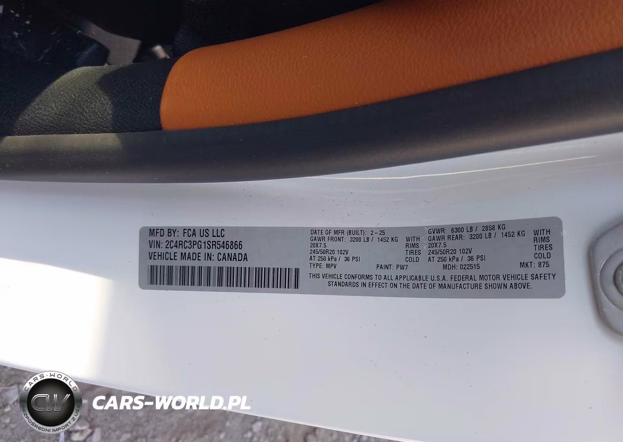 2025 Chrysler Pacifica Pinnacle Awd VIN:2C4RC3PG1SR546866 - 9