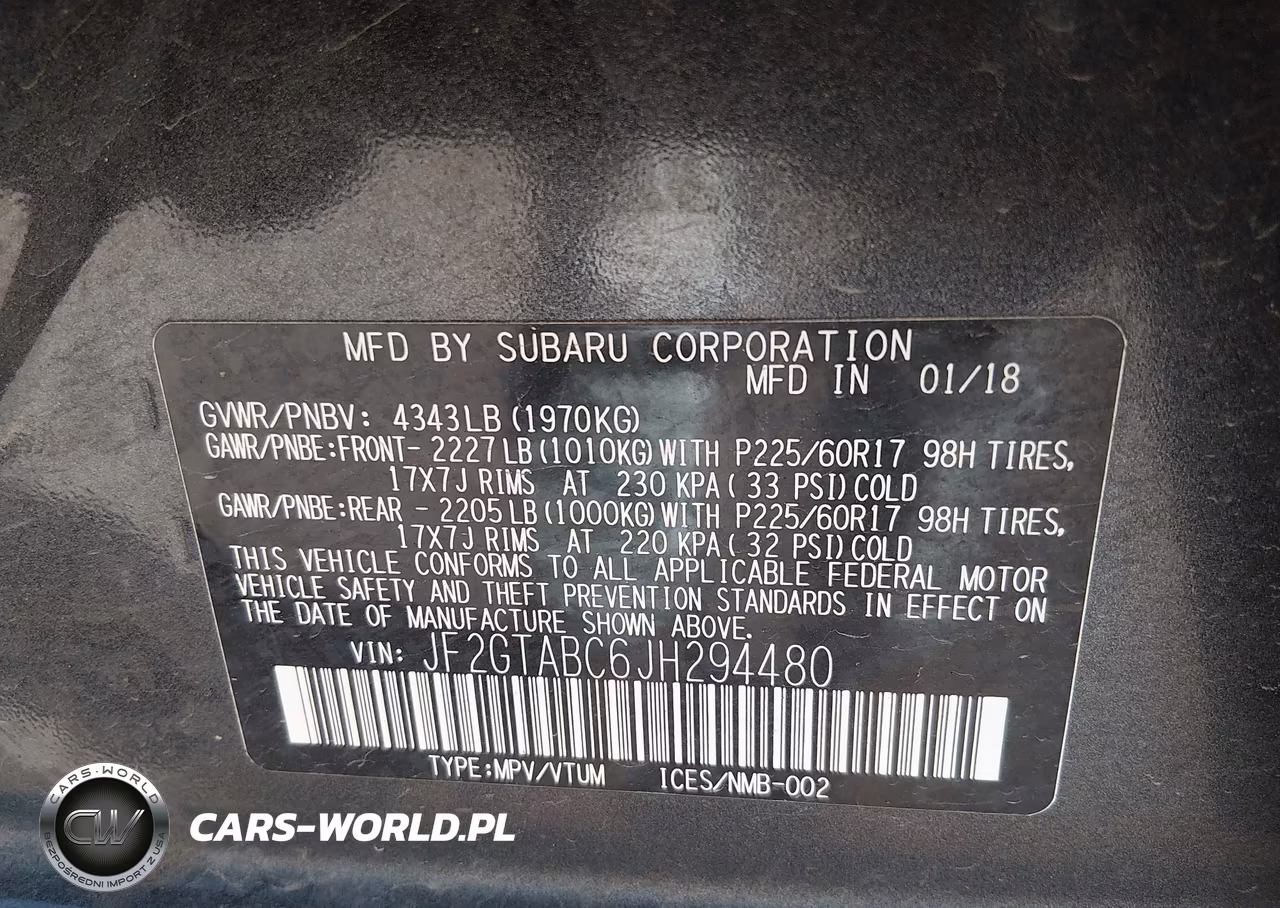 2018 Subaru Crosstrek 2.0I Premium VIN:JF2GTABC6JH294480 - 9