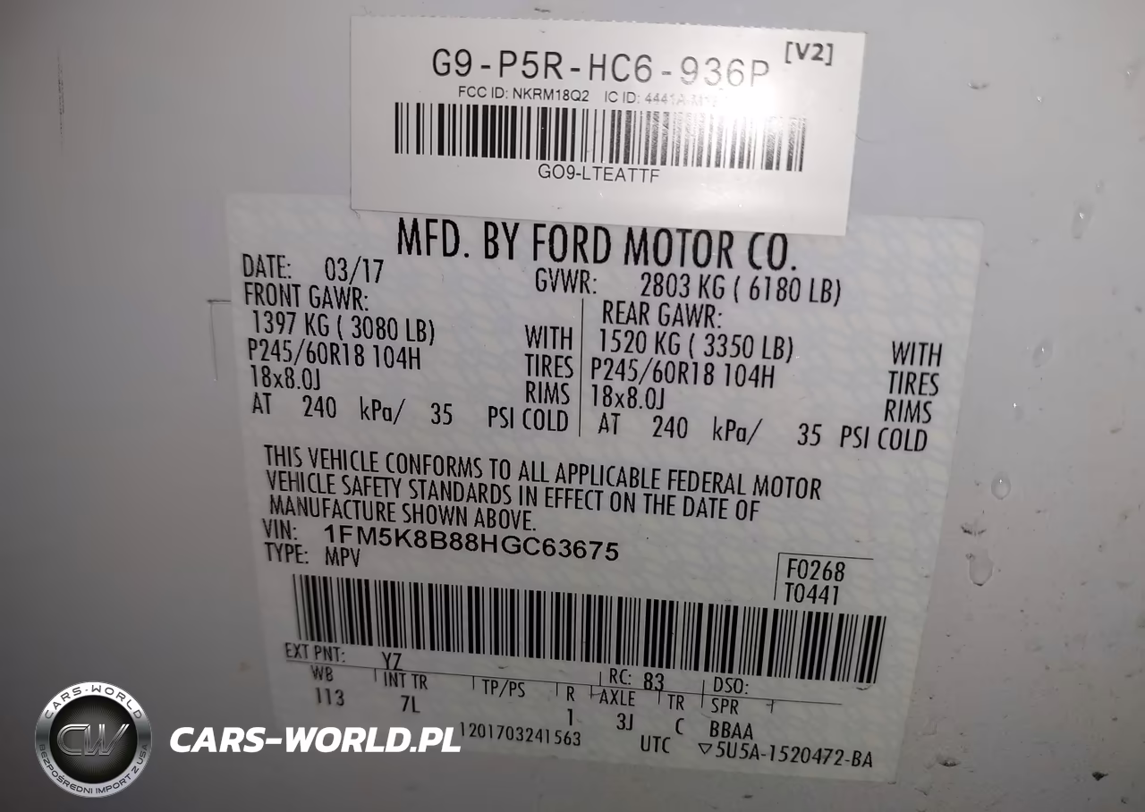 2017 Ford Explorer VIN:1FM5K8B88HGC63675 - 9